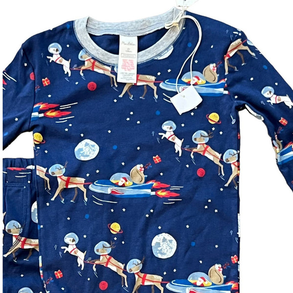 Boden Space Santa Pajamas Set (8 Year) - Picture 2 of 5